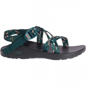 Deep Green Chaco ZX/1 Dual Strap Wide Width Cloud Sandal | PMRXUO-869