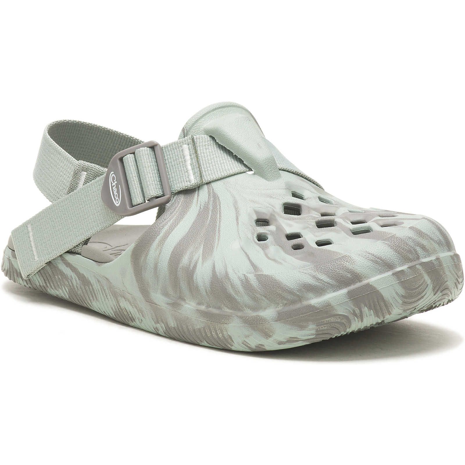 Green White Chaco Chillos Clog | WCLPIG-942